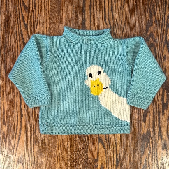 Vintage Other - Vintage Handmade Knit Duck Sweater